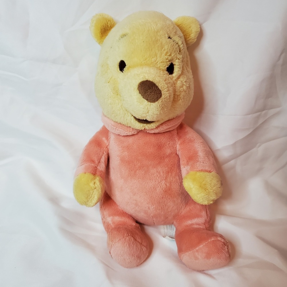 Disney Babies Disney Parks‎ Winnie The Pooh Baby Pastel Pink Plush Soft 10"